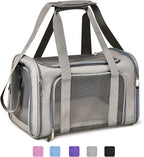 Large Cat Carriers Dog Carrier Pet Carrier for Cats Dogs Puppies up to 25Lbs, Big Dog Carrier Soft Sided, Travel Puppy Carrier - Large - Grey