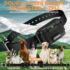 Shock Collar for Dogs, 3200FT Dog Training Collar with Remote Control, IPX7 TPU Waterproof Dog Collar with Buzzer, Vibration, Safety Shock 4 Training Modes, Suitable for All Small, Medium, Large Dogs