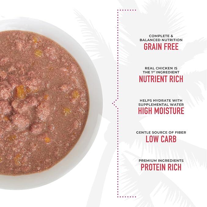 Tiki Cat Aloha Friends, Chicken, Pumpkin & Beef, Grain-Free & High Moisture, Wet Cat Food for All Life Stages 2.5 oz. Pouch (12 Count)