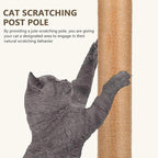 SUPVOX 2 Pcs Cat Scratching Post Parts: 15.7 x 2.4 Inch Cat Scratching Post Pole, 5 mm Jute Rope with ABS Plastic Pole - Cat Scratcher Posts Replacement with M8 Screws