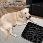 Snuffle Mat for Dogs, Dog Puzzle Mat, Interactive Dog Toys for Enrichment,Sniff Mats with Non-Slip Backing,Suitable for Breeds and Sizes of Dogs (Black, 17" X 15")