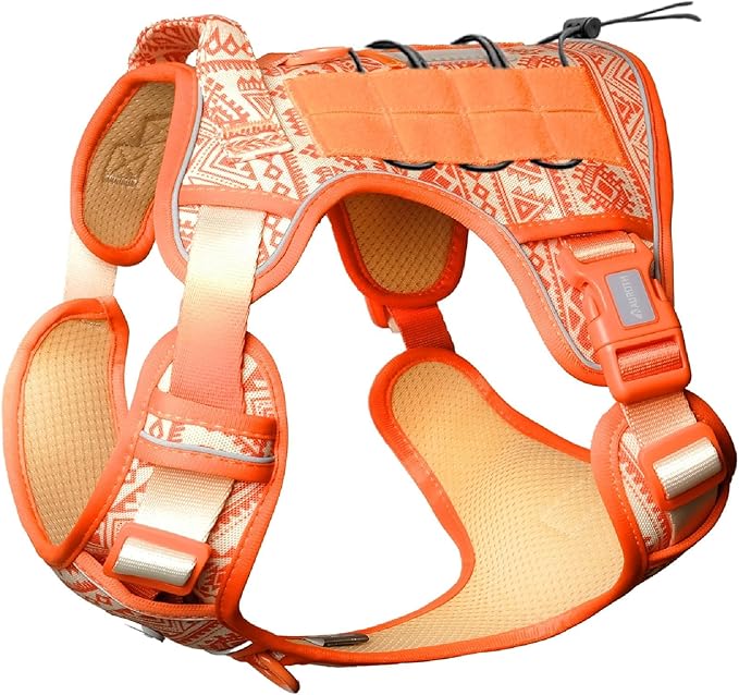 AUROTH Tactical Dog Harness for Large Dogs No Pull Adjustable Pet Harness Reflective K26 Working Training Easy Control Pet Vest Military Service Dog Harnesses