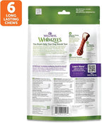 Whimzees Wellness Brushzees Dog Dental Treats, Natural Chews, Large Size Stick, (6 Count)