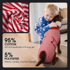 FUAMEY Dog Recovery Suit Male,Dogs Surgery Neuter Suits Puppy Spay Shirts for Female Protect Dog's Skin Anti Licking Abdominal Wounds Doggie Onesie Pet Bodysuit Alternative to Cone Red Stripes XXL