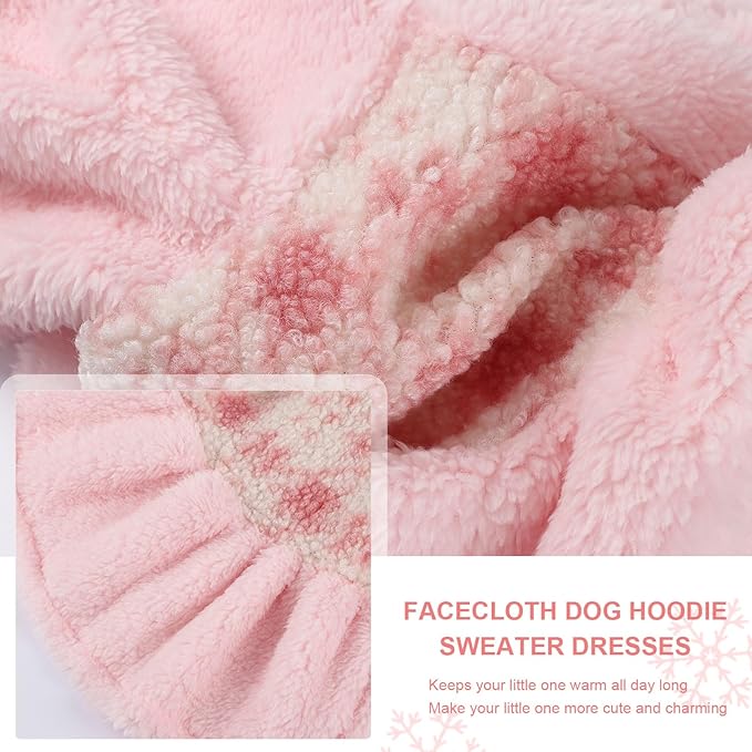 Dog Hoodie Dog Sweater Doggie Winter Clothes for Small Dogs Boy Girl Pet Hoodies for Dogs Cold Weather Doggy Coats Fall Winter Puppy Sweatshirt for Chihuahua Yorkie Cat Sweater Costumes