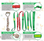 LOOBANI Outdoor Bungee Tug Toy, Dog Toy Hanging from Tree for Small to Large Dogs, Interactive Exercise Play Cord & Tether with Chew Rope Toy (Tree Stump Tug of War-Green)