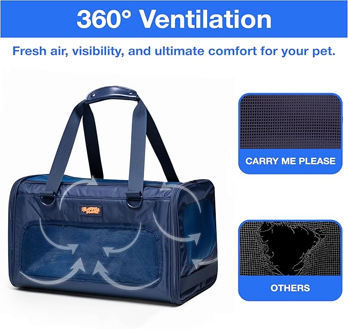 Dog Sling Carrier for Small Dogs – Pet Shoulder Bag with Safety Strap, Breathable Dog Pouch Carrier for Puppies and Cats – Soft Hands-Free Dog Carrier for Travel, Hiking, Shopping