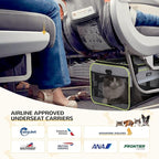 Lekereise Top-Expandable Pet Carrier - TSA Airline Approved Soft Sided Underseat Up to 15lbs Travel Carriers for Small Cats and Dogs with Locking Safety Zippers Anti-Scratch Mesh Gray