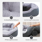 INVENHO Dog Bed Medium Size, Orthopedic Warming Soft Calming Sleeping Durable with Anti-Slip Bottom
