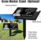 Personalized Pet Memorial Stones, Memorial Plaque for Pets, Dog, Cat, Black Granite Memorial Garden Stone Engraved with Photo, Dog Memorial Grave Markers Pet Memorial