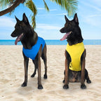 2 Pieces Dog Shirts, Soft and Cool Dog Sleeveless Vest, Breathable Lightweight Pet Tshirt, Summer Pet Apparel Tank Top for Medium Large Pets - Yellow+Blue (M)