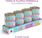 Weruva Wx Phos Focused, Tilapia & Tuna Formula in a Hydrating purée, 3oz Can (Pack of 12)