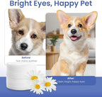 AKC Pet Eye Wipes for Dogs & Cats – Tear Stain Remover & Eye Discharge Cleaner – Hypoallergenic Grooming Wipes, 100 Count (Unscented) AKC 3 * 3" PET Eye Wipes UNSCENTED 100 Count