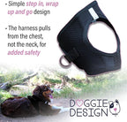Doggie Design Dog Harness - No Choke Dog Harness, Dog Vest, Mesh Polyester, Pet Harness, Simple Step in and Go Design, Harness for Dog - Black, 3XL