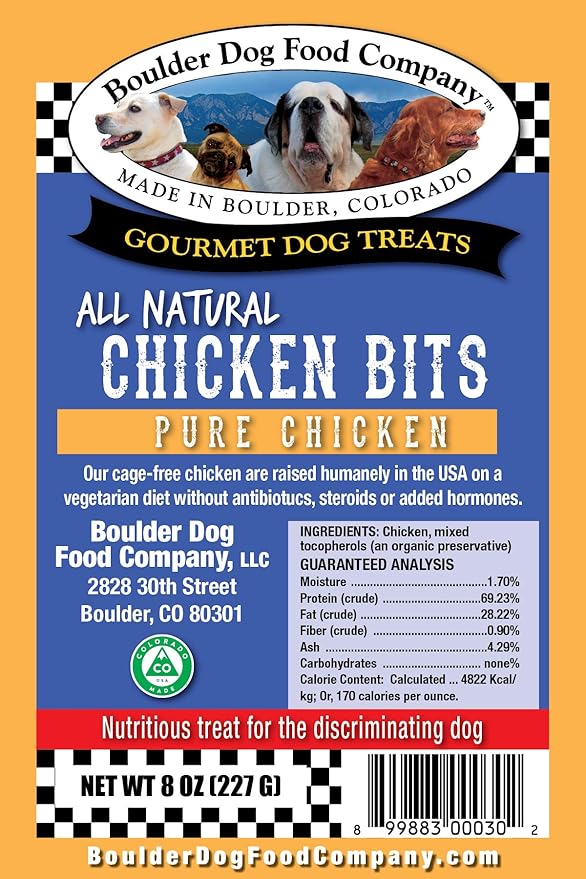 Chicken Bits, 8 oz: Grain Free Dog Treats - Dog Treats Made in USA Only - All Natural Dog Treats - Healthy Dog Treats - Dog Snacks (Pack of 3)