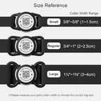 Holder for Dog Collar, Scan QR Code Send Location Alert Email, Waterproof Full Body Protection Anti-Lost Case, Accessories for Dog, Cats, Collar, Backpack (Orange, Large)
