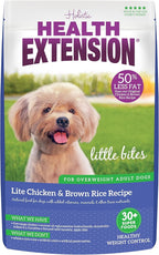 Health Extension Little Bites LITE Dry Dog Food, Chicken & Brown Rice for Small Breeds, Supports Healthy Weight, Digestion, Coat & Joint Health with Probiotics & Superfoods, 15 lb Bag (Pack of 1)
