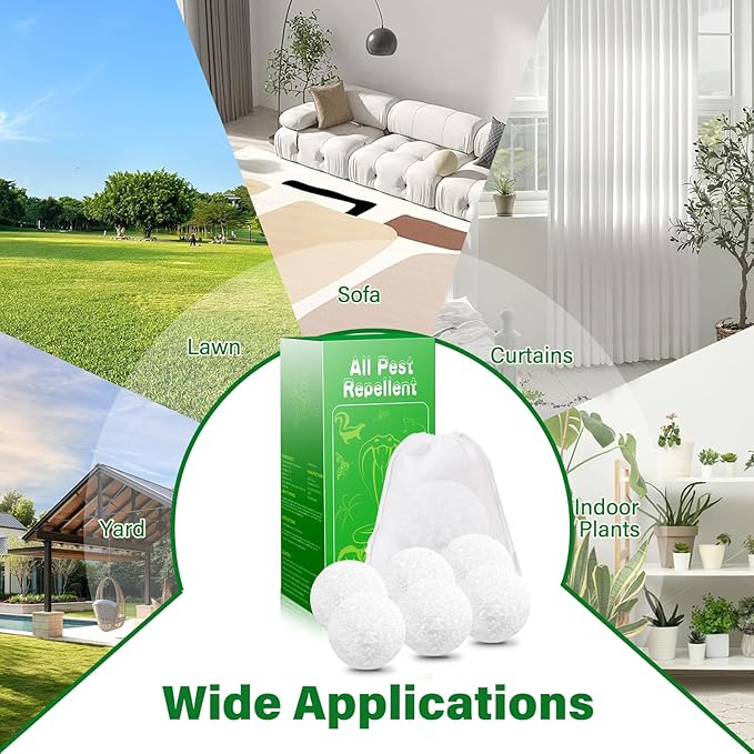 Cat Repellent Outdoor Indoor, 36 Pcs Peppermint Oil Natural Cat Deterrent Balls Preventing Cats Away from Indoor Furniture Scratch, Keep Cats Out of Yard Lawn Garden