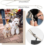 Puppytie No Pull Dog Harness with Multifunction Dog Leash,Soft Adjustable No Choke Escape Proof Pet Harness Vest for Medium Dogs,Glossy Pearl White,M