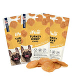 iPaw Turkey Chips Dog Treats for Puppy Training, All Natural Human Grade Dog Treat, Ingredient Sourced from USA, Hypoallergenic, Easy to Digest (Turkey Chips), 3 Packs