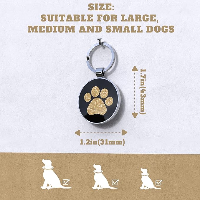 Personalized Dog Tags - Custom Dog Name Tags with QR Code for Instant Pet Location Alerts