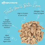 hotspot pets Freeze Dried Turkey Hearts Treats for Cats & Dogs -Made in USA, 1lb Big Bag, Single Ingredient All Natural Grain-Free Turkey Heart - Great for Training, As a Topper or Snack