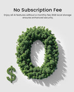 youkey S320 Magnetic Wire-Free Camera 2.5K QHD Security Camera with Dual Band WiFi 6, Built-in 8GB Storage, Color Night Vision, AI Human Pet Detection, IP65, No Monthly Fees