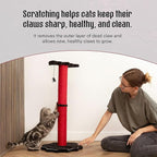 Gothic Cat Scratching Post, 34 inch with Sturdy Spider Web Floor Foundation and Bat Shaped Top with Spider Toy, Halloween Cat Scratcher, Cat Scratchers for Indoor Cats, Black and Red from Littlesy
