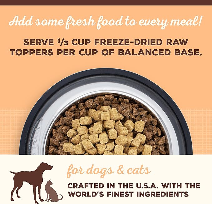 Primal Dog Food Toppers & Cat Food Toppers, Cupboard Cuts, Grain Free Meal Mixers with Probiotics, Raw Freeze Dried Dog Treats & Cat Treats, Great for Training (Pork, 3.5 oz)