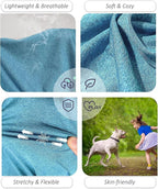 2 Pack Dog Shirts, Quick Dry Lightweight Dog T-Shirts Sleeveless Vest, Breathable Pet Clothes Tank Top for Large Medium Dogs, Mint Blue+Orange Yellow (XL)