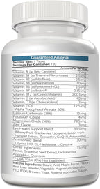 Eye Care for Dogs Daily Vision Supplement with Lutein, Zeaxanthin, Astaxanthin, CoQ10, Bilberry Antioxidants, Vitamin C, Vitamin E Support for Dog Eye Problems, 120 Chewable Tablets