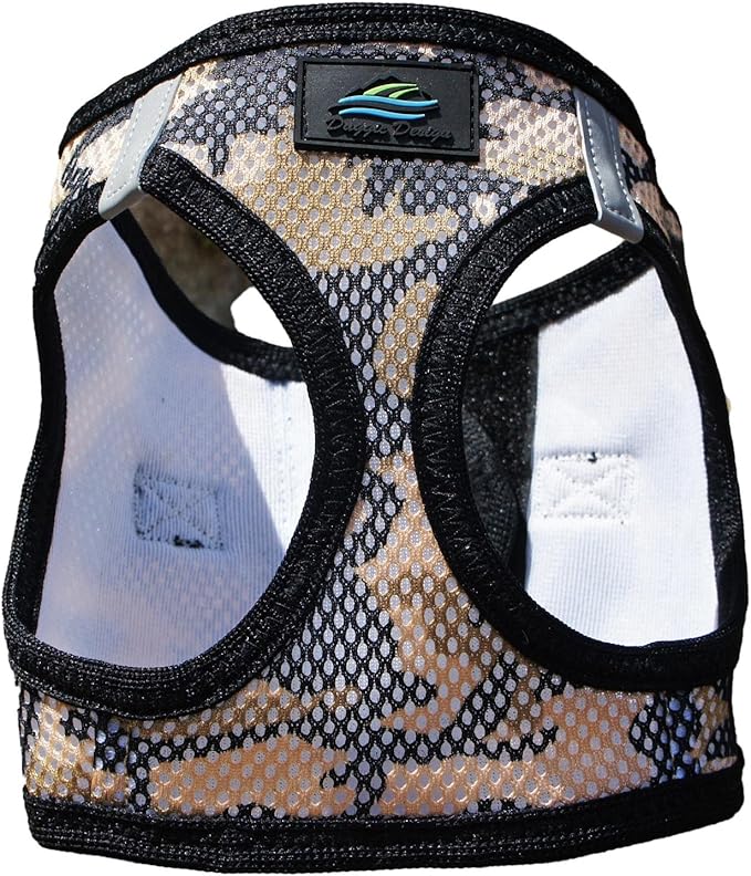 DOGGIE DESIGN American River Dog Harness Camouflage Collection - Brown Camo XS