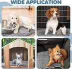 6 Pack Self Warming Cat Pads 18 x 24 Inch Self Heating Dog Cat Mats Extra Warm Thermal Pet Bed Washable Pet Crate Bed Mat Blanket Removable Cover Non Slip for Indoor Outdoor Pets (Grey)