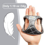 Puppytie No Pull Dog Harness with Multifunction Dog Leash,Soft Adjustable No Choke Escape Proof Pet Harness Vest for Medium Dogs,Glossy Grey,M