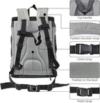 Kritter Planet Pet Carrier Backpack for Cats Dogs, Breathable Pet Backpack with 4 Mesh Window, Portable Pet Carrier for Camping