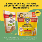 Brutus Bone Broth Biscuits (Chicken) - Healthy Dog Treats - Natural Biscuits with Dog Bone Broth and Real Chicken Meat - 18 Grams of Protein - 8 OZ (Pack of 6)