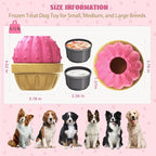 Interactive Dog Toys, Frozen Treat Dispensing for Aggressive Chewers, Indestructible Nylon Chew Toy, Slow Puzzle Feeder for Healthy Eating, for Small Medium Large Breed to Keep Them Busy, Pink