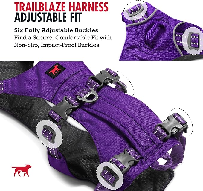 Tuff Pupper Escape Proof Dog Harness for Extra Large Dogs | No Pull Lightweight Adjustable Harness | No Escape Multifunctional Outdoor Pet Gear | Strong Durable Breathable | Secure Comfortable Fit