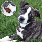 NFL Arizona Cardinals Engraving Pet ID Tags in 32 Team Logo Shapes Personalized Dog Tags and Cat Tags with 3 Lines of Customizable Text for Tracking & Safety. Stainless Steel Pet ID Tracking Tags