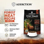 Addiction Wild Islands Forest Meat Dry Cat Food, Premium Venison Recipe with High-Protein & Grain-Free Formula for Primal Cat Nutrition - 4lbs