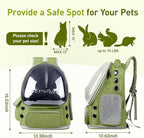 Cat Backpack Carrier with Bubble Window, Breathable & Foldable Pet Travel Carrier for Small Dogs and Cats, Airline-Approved for Hiking & Outdoor Use