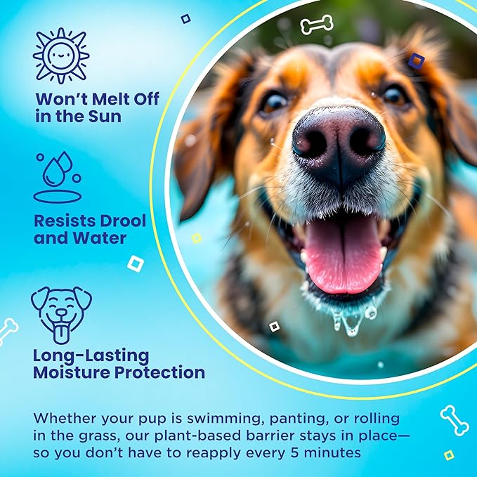 SnoutScreen Dog Paw Balm and All-Natural Dog Nose Balm for Dry, Cracked Skin, Dog Itching Skin Relief, Dog Sunscreen, Vet Recommended, Made in USA, Protects Against UVB and UVC Rays, 1 oz