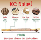 6 PCS Cat Chew Ropes & Silvervine Sticks, Cat Chew Toy Gale Fruit & Raffia for Stress and Anxiety Relief, Enrichment and Play, Kitten Teething Toys, Transfer Chewing from Wires to Cotton Rope