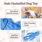 SHARLOVY No Stuffing Dog Toys Squeaky for Large Dogs, Crinkle Puppy Teething Toys to Keep Them Busy, Plush Interactive Doggie Long Lasting Chews for Aggressive Chewers