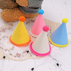 10 Pcs Dog Birthday Hat Set for Small Medium Dogs Cat Puppies, Mini Party Hat with Adjustable Headbands, Cute Pet Hat with Pompons for Birthday Christmas Party Decoration Accessories (Mini 2.5 Inch)