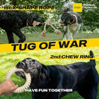 Fida Heavy Duty Dog Rope Toys for Aggressive Chewers 4pcs Pack – Natural Cotton Dog Chew Toys for Large Dogs, Tug-of-War & Fetch Rope Ball/Ring/Knot/Twist to Keep Them Busy