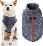 Gooby Zip Up Fleece Dog Sweater - Gray Wash, Small - Warm Pullover Fleece Step-in Dog Jacket with Dual D Ring Leash - Winter Small Dog Sweater - Dog Clothes for Small Dogs Boy and Medium Dogs
