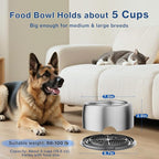 304 Stainless Steel Dog Bowls, Heavy Duty Dog Food Bowl with Extra Strong Non-Slip Mat, Thick Metal Base Water Bowl with Lick Mat for Small, Medium, Large Dogs, Indoor/Outdoor (19.8 oz)