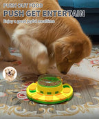 Dog Puzzle - Food Puzzle Toy Feeder, Treat Puzzles for Mental Stimulation (Push)