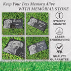 Personalized Black Granite pet Memorial Stone, Garden Plaque Engraved with Photo for Dogs, Customized Headstone for Cemetery Decoration, Memorial Gifts for Loss of Dog, Cats and Family Pets